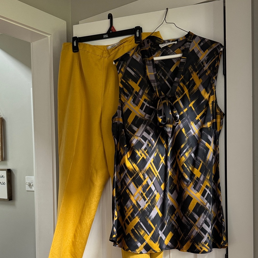 Kasper Mustard Women's Pants